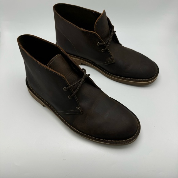 Clark’s Desert Evo Chukka Boot Brown Beeswax Leather Mens Size 10 - Picture 2 of 8